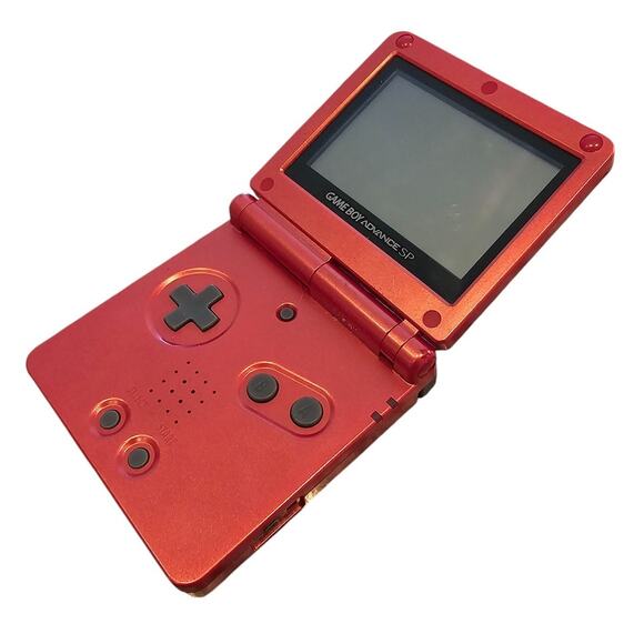 Nintendo Gameboy Advance SP AGS001 Flame Red Handheld Console - Parts or Repair